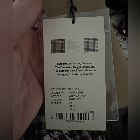 NWT Burberry Burgundy Blazer size 4 US - Picture 9 of 12